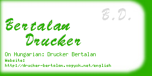 bertalan drucker business card